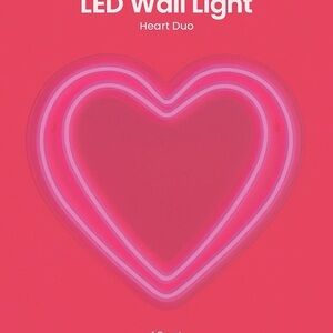 Heart Duo LED Wall Light - Pink